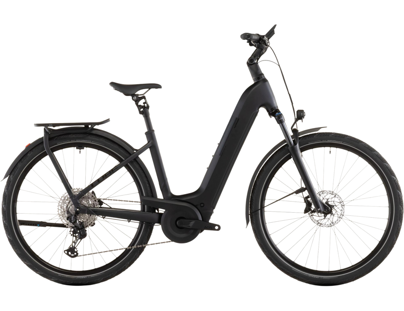 Balfes Bikes Cube Kathmandu Easy Entry Hybrid Pro 800 Electric Hybrid Bike 2026 in Coal/Black | Free postage over £30, £10 off first order, price match & 0% finance.