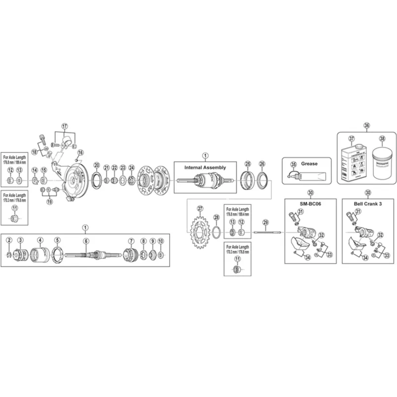 shimano SM-BC06 bell crank unit-1