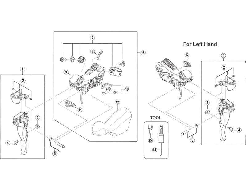 Balfes Bikes Shimano ST-7900 left hand cable cover | Free postage over £30, £10 off first order, price match & 0% finance.