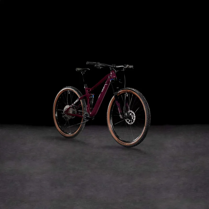 Cube Stereo One22 Race Full Suspension Mountain Bike 2026 in Wine/Grey-6