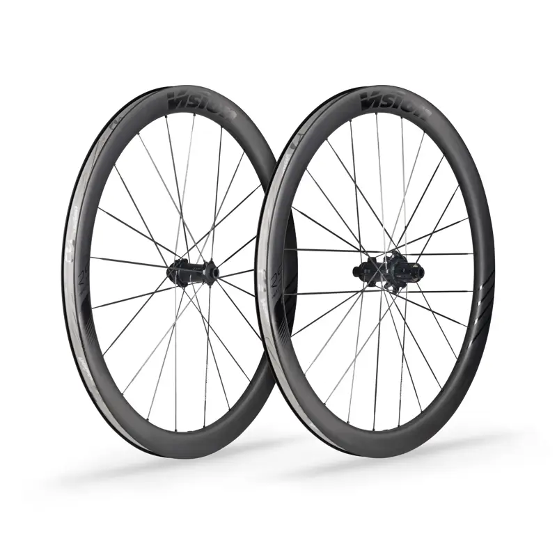Balfes Bikes Vision Metron 45 RS SL Disc Carbon SRAM XDR Tubeless Ready Road Wheelset in Black | Free postage over £30, £10 off first order, price match & 0% finance.