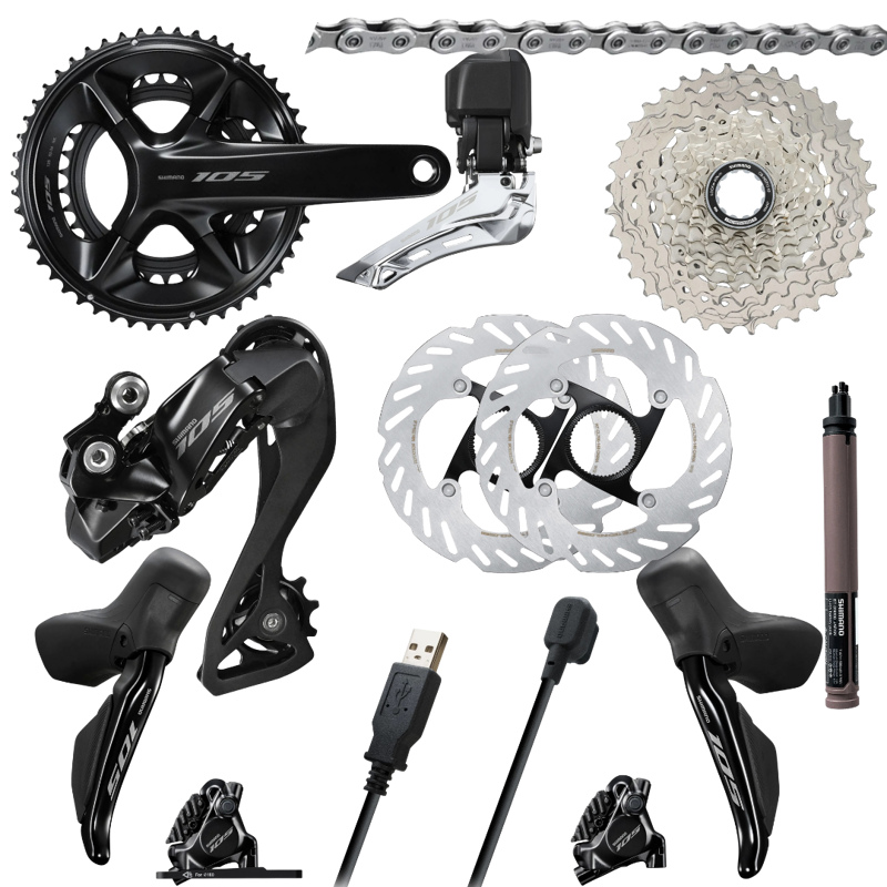 Balfes Bikes Shimano 105 Di2 12 Speed Groupset | Free postage over £30, £10 off first order, price match & 0% finance.
