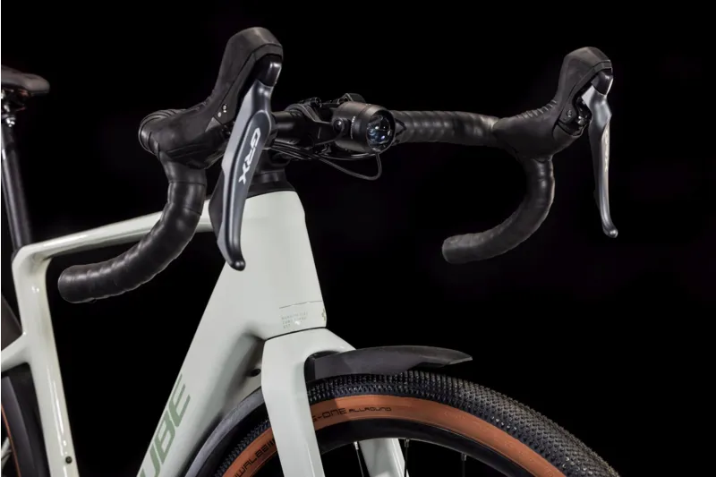 Cube Nuroad Hybrid C:62 Race FE 400x 29 Electric Road Bike 2024 in Desert Stone/Green-3