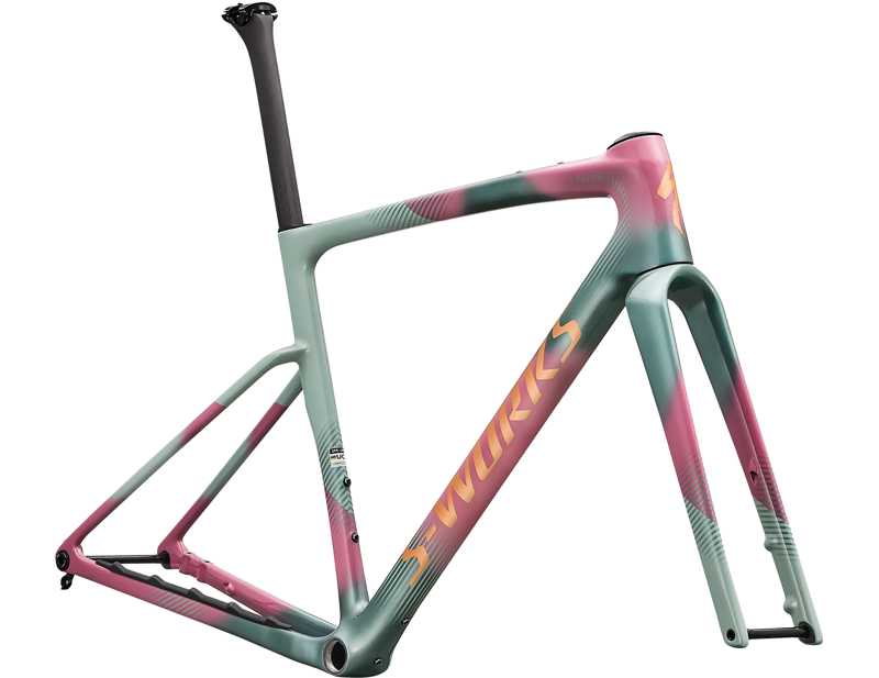 Specialized S-Works Crux 5 Gravel Bike 2027 Frameset in Grey/Pink-1