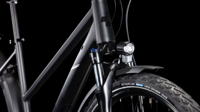 Cube Nature One Allroad Trapeze Hybrid Bike 2025 in Black/Black-4