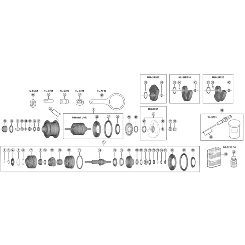 Balfes Bikes Shimano SHimano SG-S700 hub cap nut - 3/8 | Free postage over £30, £10 off first order, price match & 0% finance.