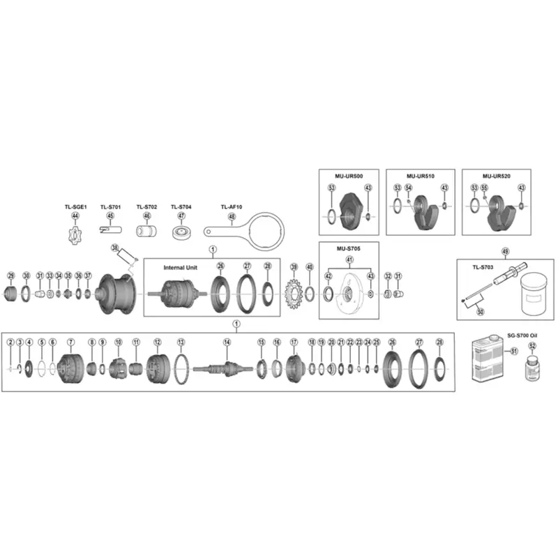 Balfes Bikes Shimano SHimano SG-S700 hub cap nut - 3/8 | Free postage over £30, £10 off first order, price match & 0% finance.