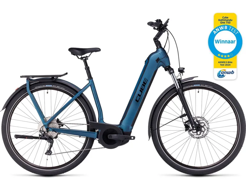 Cube Kathmandu Hybrid One 750 Electric Hybrid Bike 2024 in Blue