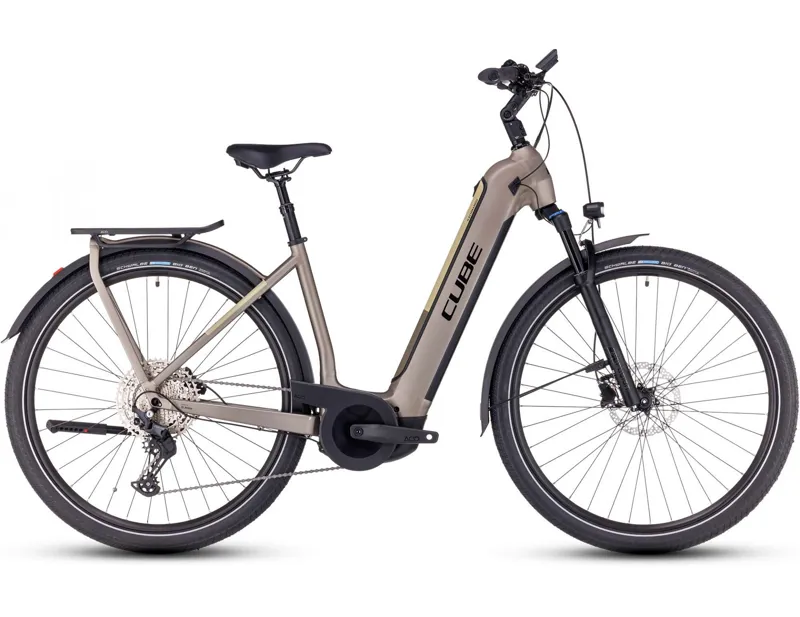 Cube Kathmandu Hybrid Pro 750 Electric Hybrid Bike 2024 in Flashstone/Black Easy Entry