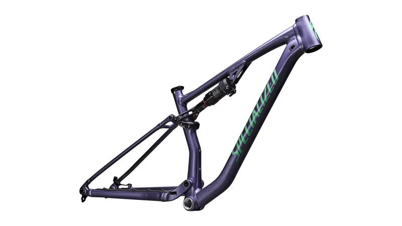 Specialized Chisel Full Suspension Mountain Bike Frameset 2026 in Gloss Mauve Metallic / Oasis Tint Over Flake Silver-1