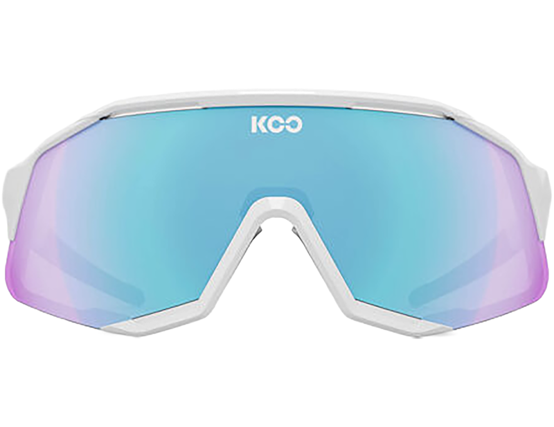 Koo Demos Sunglasses in White/Turquoise Mirror-1