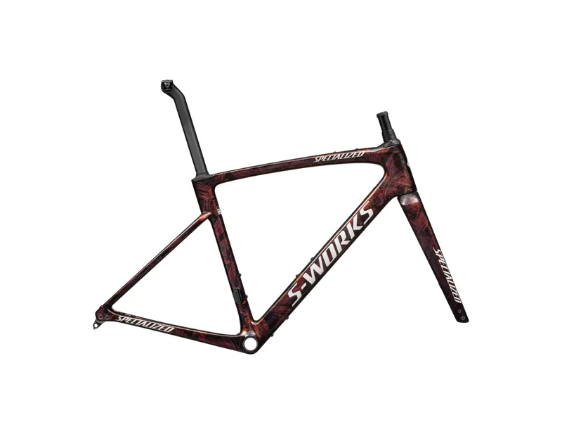 Specialized S-Works Roubaix SL8  Road Bike Frameset 2026 Gloss Carbon/Red To Gold and Solidity
