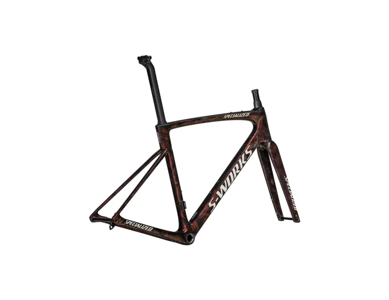 Specialized S-Works Roubaix SL8  Road Bike Frameset 2026 Gloss Carbon/Red To Gold and Solidity-2