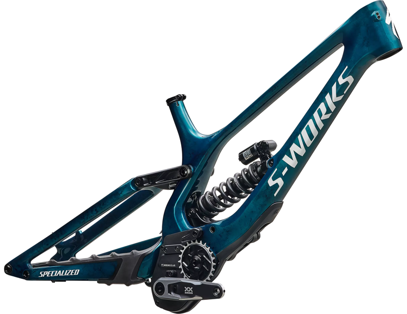 Specialized S-Works Demo 11 Full Suspension Mountain Bike Frameset 2027 in Gloss Teal Tint Carbon-1