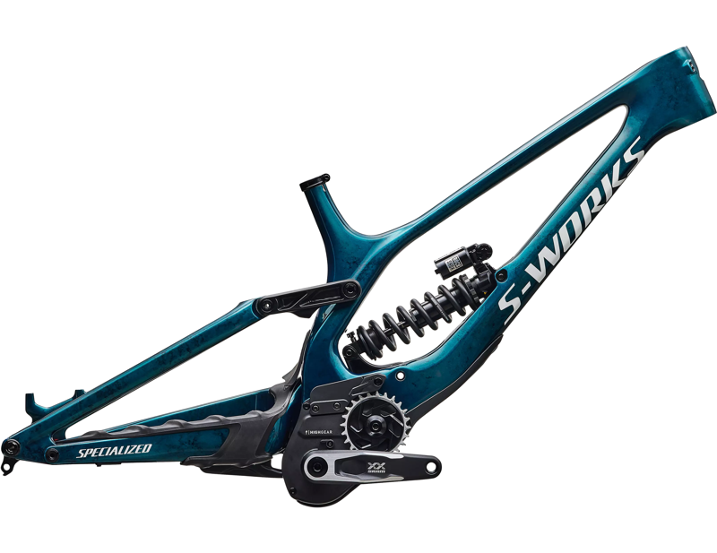 Specialized S-Works Demo 11 Full Suspension Mountain Bike Frameset 2027 in Gloss Teal Tint Carbon