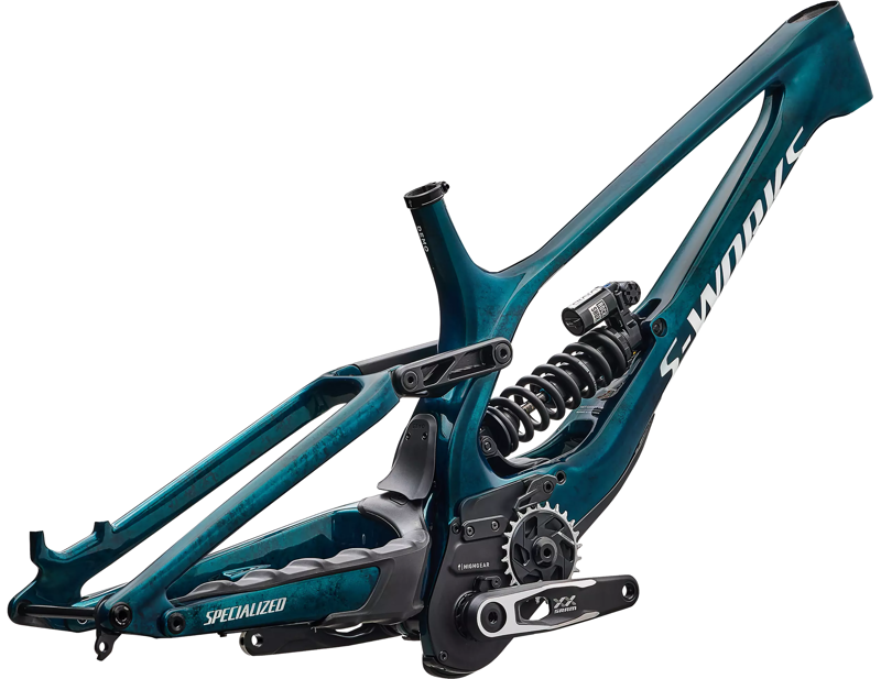 Specialized S-Works Demo 11 Full Suspension Mountain Bike Frameset 2027 in Gloss Teal Tint Carbon-2