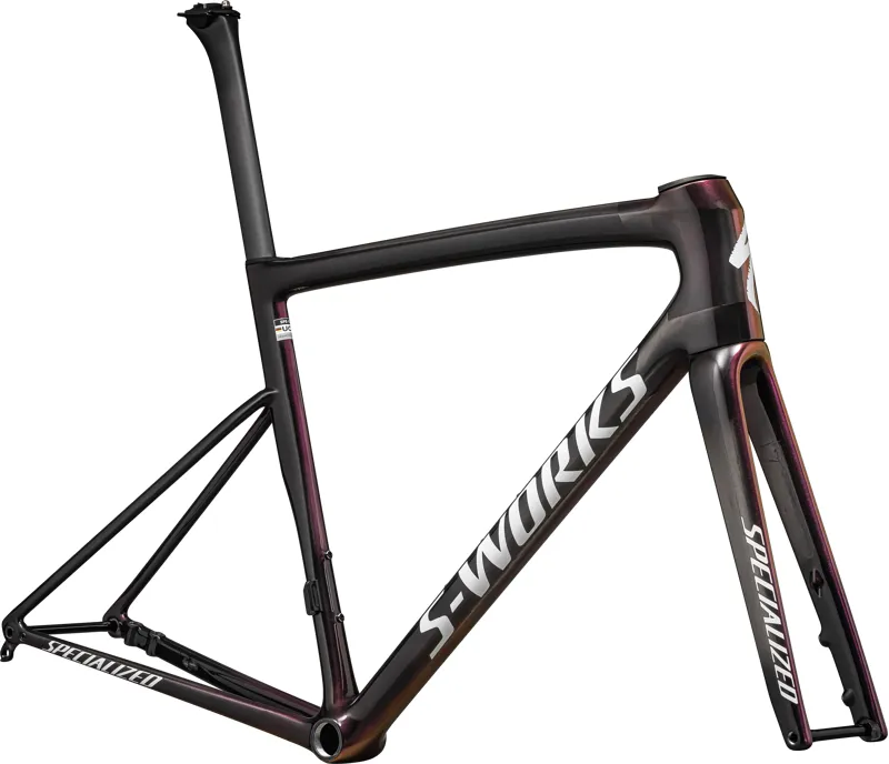 Specialized S-Works Tarmac SL8 Carbon Road Frameset 2024 in Carbon/Magenta Gold/Red-1