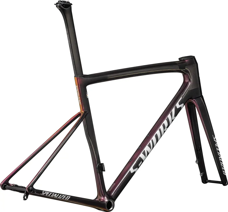 Specialized S-Works Tarmac SL8 Carbon Road Frameset 2024 in Carbon/Magenta Gold/Red-2
