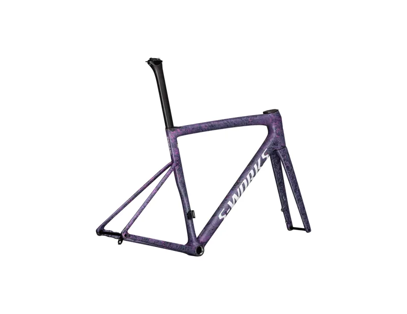 Specialized S-Works Tarmac SL8 Road Frameset 2025 in Carbon/Rebel Pink Lake Blurred Impasto/White-2