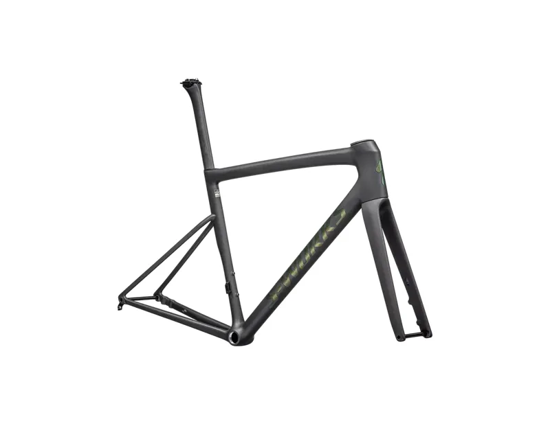 Specialized S-Works Tarmac SL8 Road Bike Carbon RTP Frameset 2025 Satin Carbon/Silver to Green Pearl-1