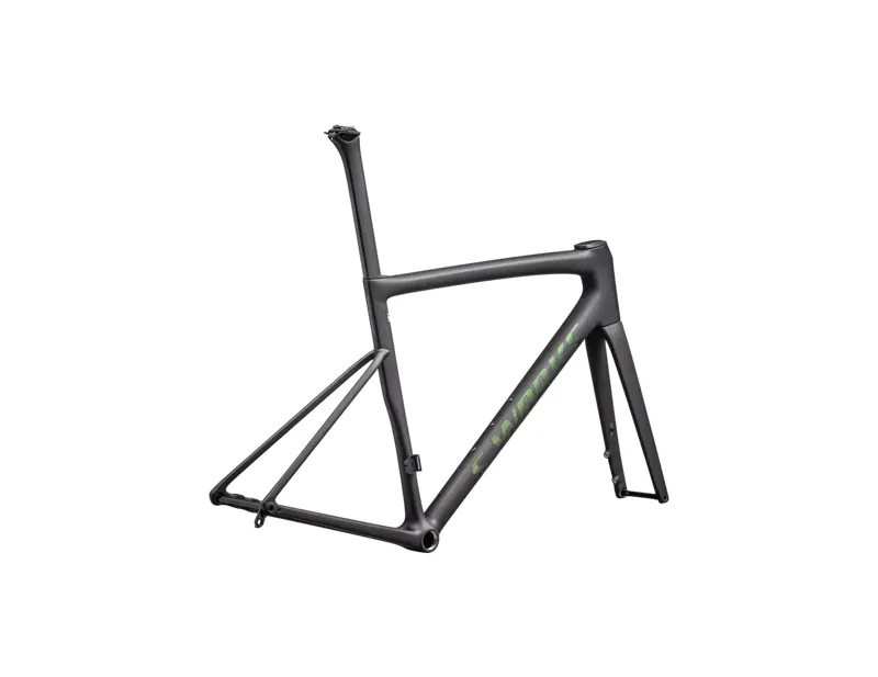 Specialized S-Works Tarmac SL8 Road Bike Carbon RTP Frameset 2025 Satin Carbon/Silver to Green Pearl-2