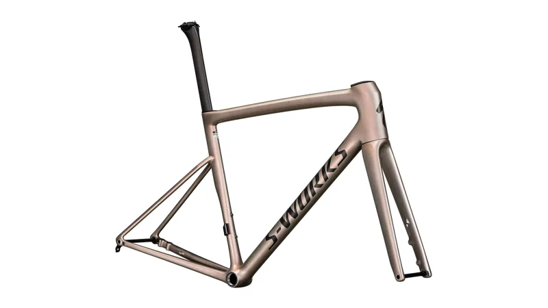 Specialized S-Works Tarmac SL8 Road Frameset 2025 in Viavi Red Gold Over Silver Obsidian-2