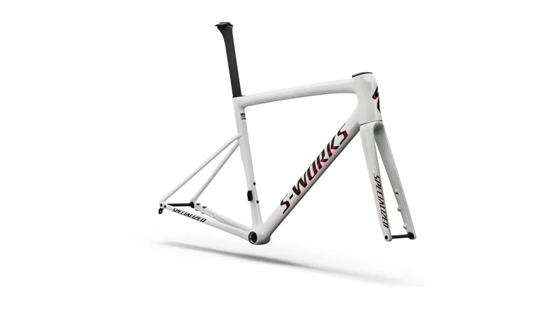 Specialized S-Works Tarmac SL8 Road Frameset 2026 in Gloss Metallic White Silver / Pearl / Black-1