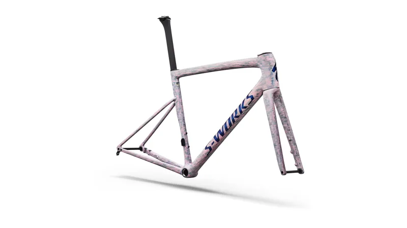 Specialized S-Works Tarmac SL8 Road Frameset 2026 in Gloss Dolomite Metallic / Directional Brush / Blue Majesty Metallic-1