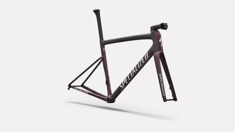 Specialized Tarmac SL8 Road Frameset 2026 in Satin Carbon / Reflex Super Red Pearl Front Edge Fade / Metallic White Silver-1