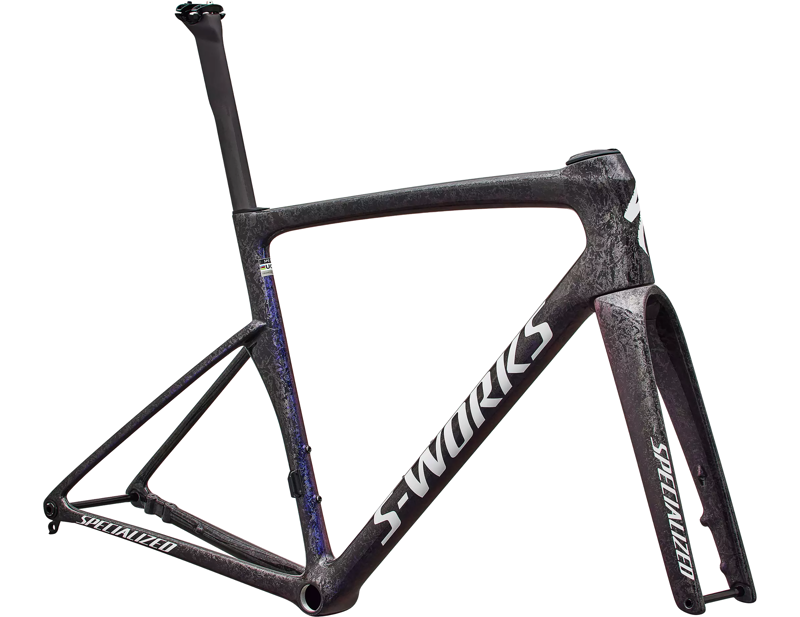 Specialized S-Works Tarmac SL9 Road Bike Frameset 2027 in Gloss Carbon/Red to Blue Pearl/White-2