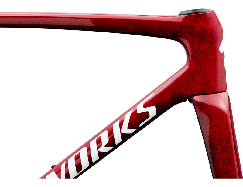 Specialized S-Works Tarmac SL9 Road Bike Frameset 2027 in Gloss Vivid Red/Tarmac Black/White Metallic-3