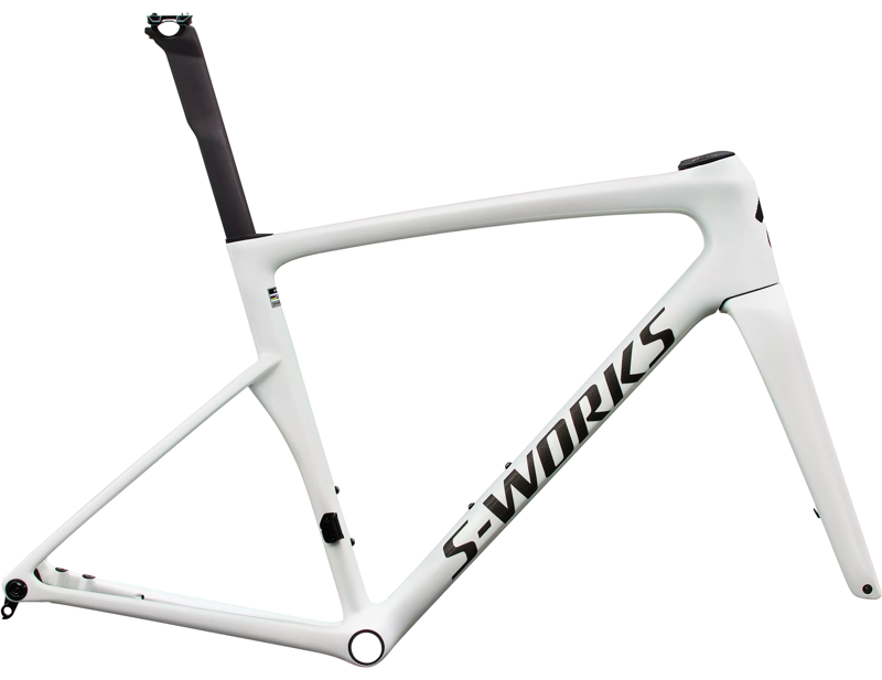 Specialized S-Works Tarmac SL9 Road Bike Frameset 2027 in Gloss White Silver Metallic/Obsidian Metallic