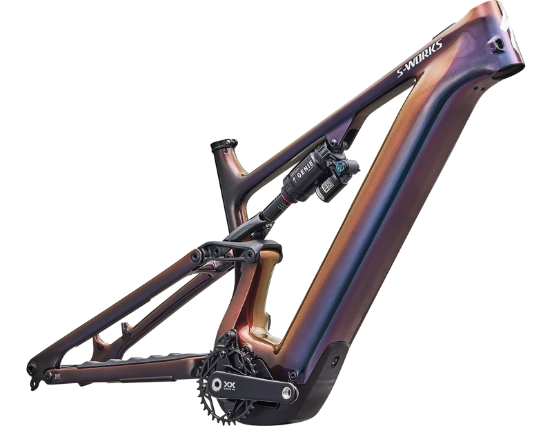 Specialized S-Works Turbo Levo 4 Electric Carbon Full Suspension MTB Frameset 2027 in Red Gold/Silver-2