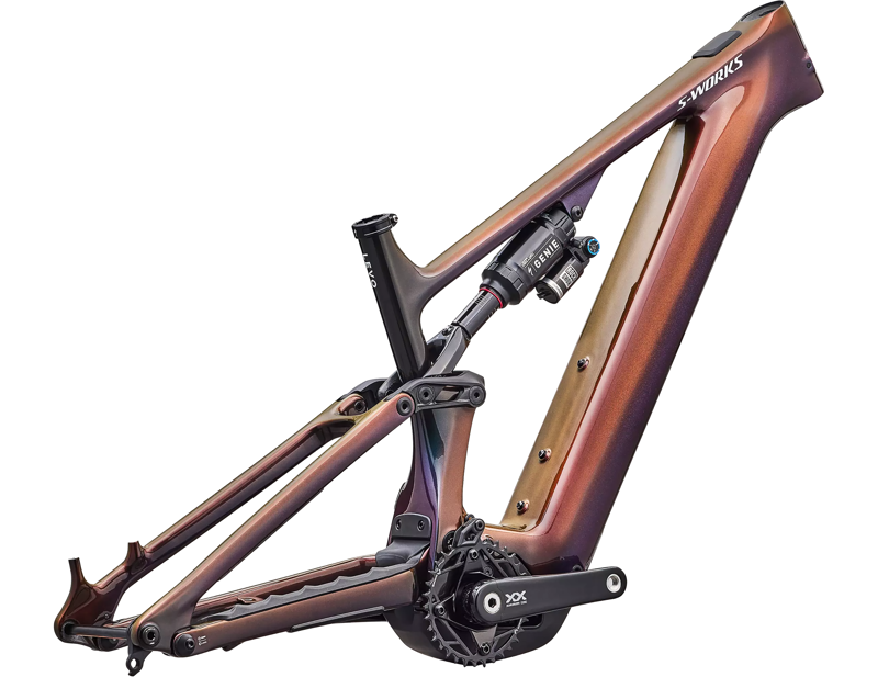 Specialized S-Works Turbo Levo 4 Electric Carbon Full Suspension MTB Frameset 2027 in Red Gold/Silver-1
