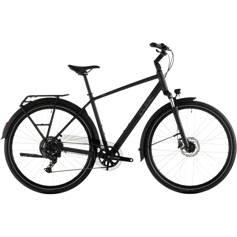 Balfes Bikes Cube Touring One Hybrid Bike 2026 in Night/Chrome | Free postage over £30, £10 off first order, price match & 0% finance.