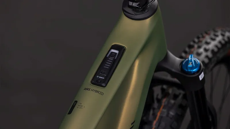 Cube AMS Hybrid one44 c:68x Tm 400x Electric Full Suspension Mountain Bike 2026 in Reedgreen/Matrix-1