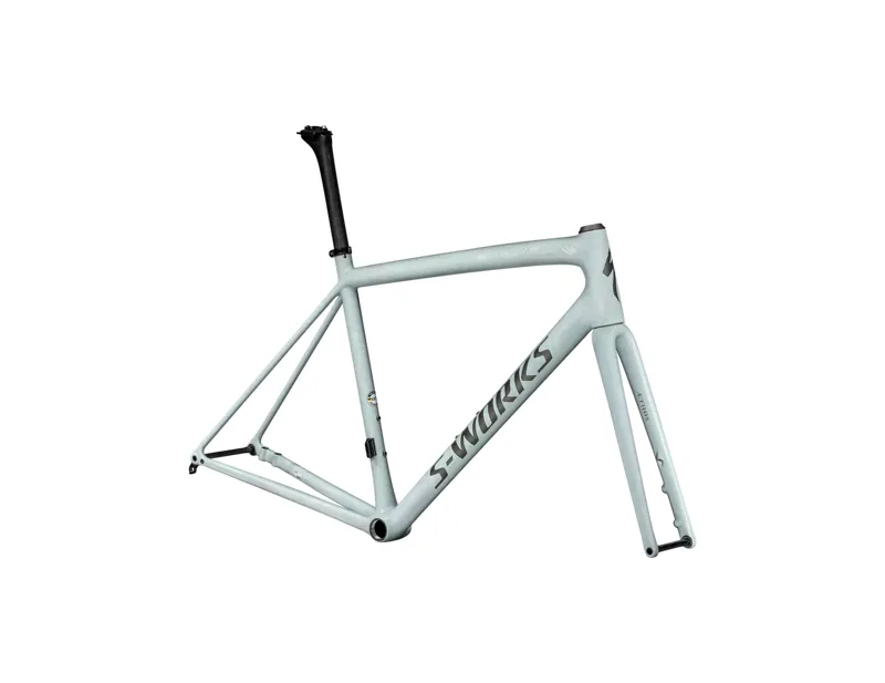Specialized S-Works Aethos Road Frameset 2025 in Sea Foam/Dry Violet Gold Ghost/Smoke-1