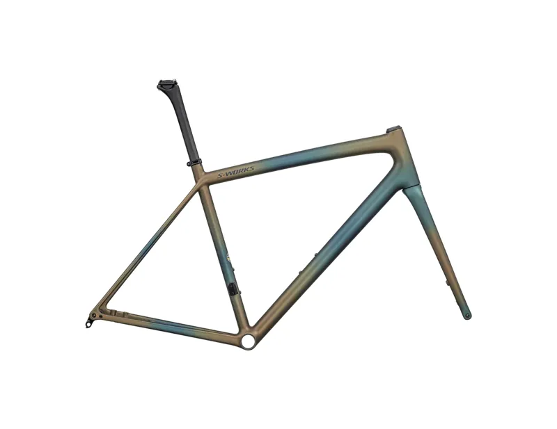 ONE OFF S-Works Aethos Ultegra Di2 Road Bike 2024 54cm in Lake Green Burnt Gold Dark Navy-5
