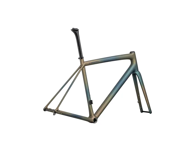 Specialized S-Works Aethos Road Frameset 2025 in Lake/Green Burnt Gold/Dark Navy-2
