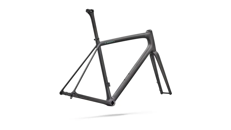 Specialized S-Works Aethos 2 Road Frameset 2026 in RTP Raw Carbon / Premium Fjord Metallic-2