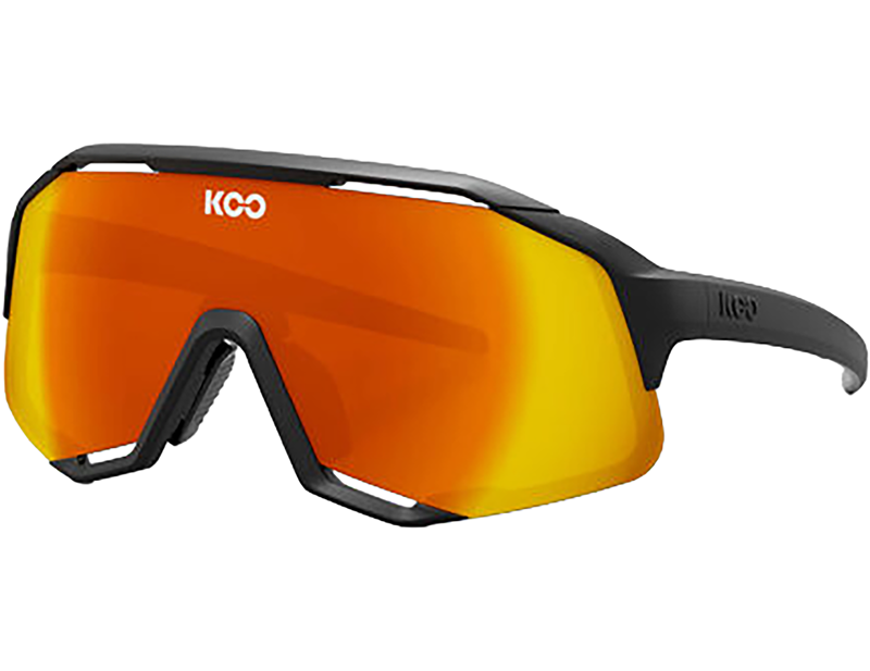 Koo Demos Sunglasses in Black Matt/Red Mirror