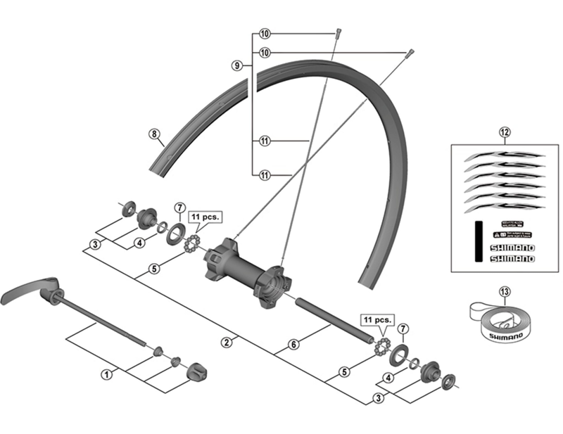 Balfes Bikes Shimano WH-RS300-CL-F spoke - 282 mm | Free postage over £30, £10 off first order, price match & 0% finance.