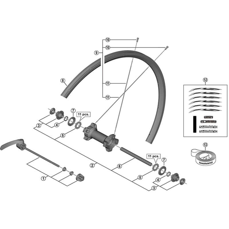 Balfes Bikes Shimano WH-RS300-CL-F spoke - 282 mm | Free postage over £30, £10 off first order, price match & 0% finance.