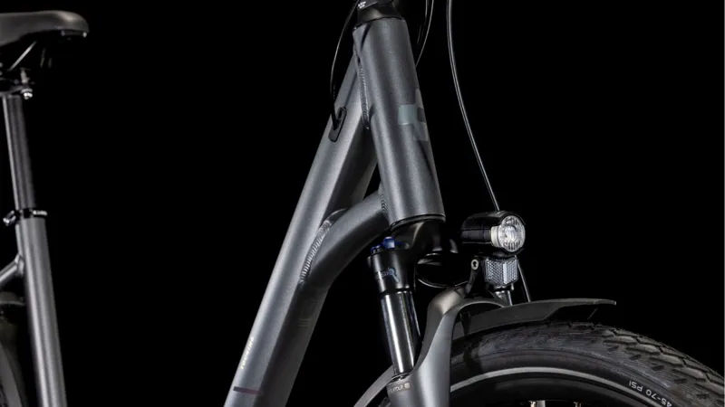 Cube Touring Pro Easy Entry Hybrid Bike 2025 in Slab Grey/Metal-4