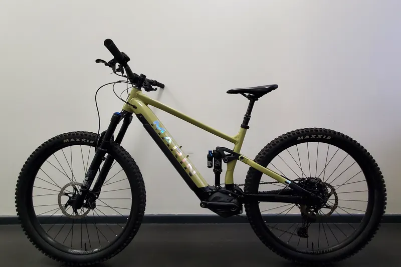 EX DEMO Marin Rift Zone E2 X-Large Electric Mountain Bike 2024 in Tan/Chrome-8