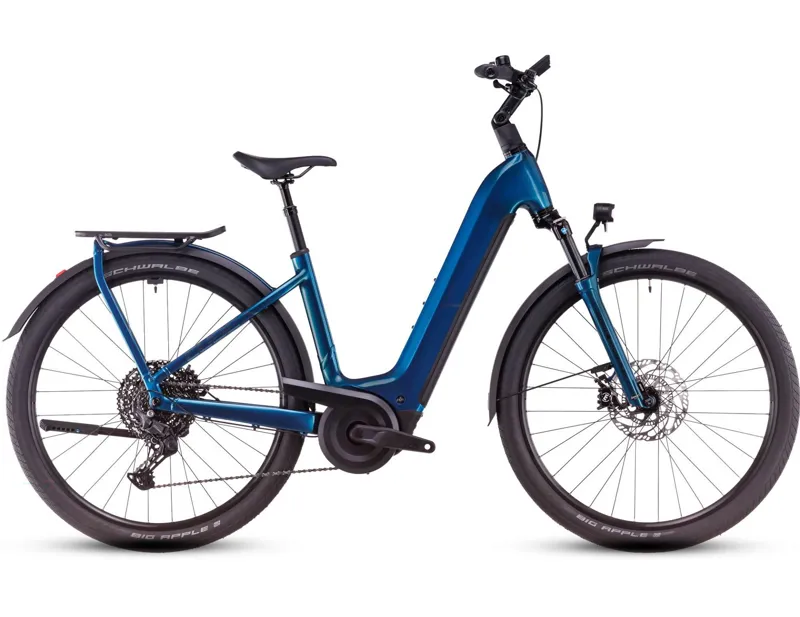 Balfes Bikes Cube Kathmandu Hybrid EX 800 Electric Hybrid Bike 2025 in Electric Blue/Chrome | Free postage over £30, £10 off first order, price match & 0% finance.