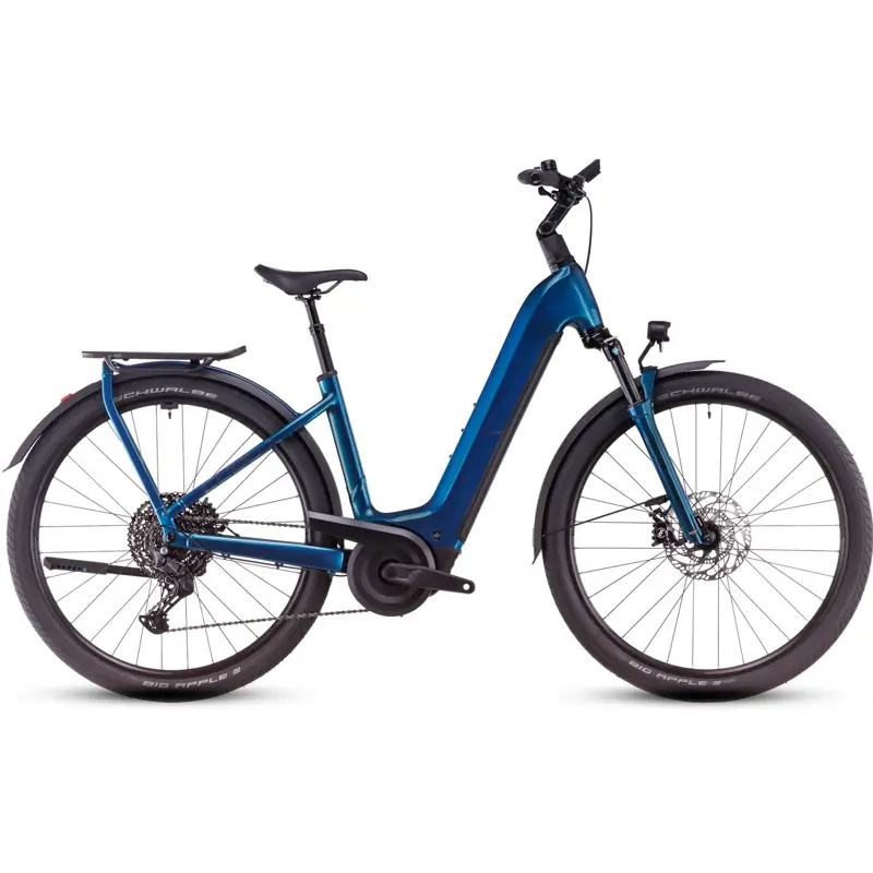 Balfes Bikes Cube Kathmandu Hybrid EX 800 Electric Hybrid Bike 2025 in Electric Blue/Chrome | Free postage over £30, £10 off first order, price match & 0% finance.