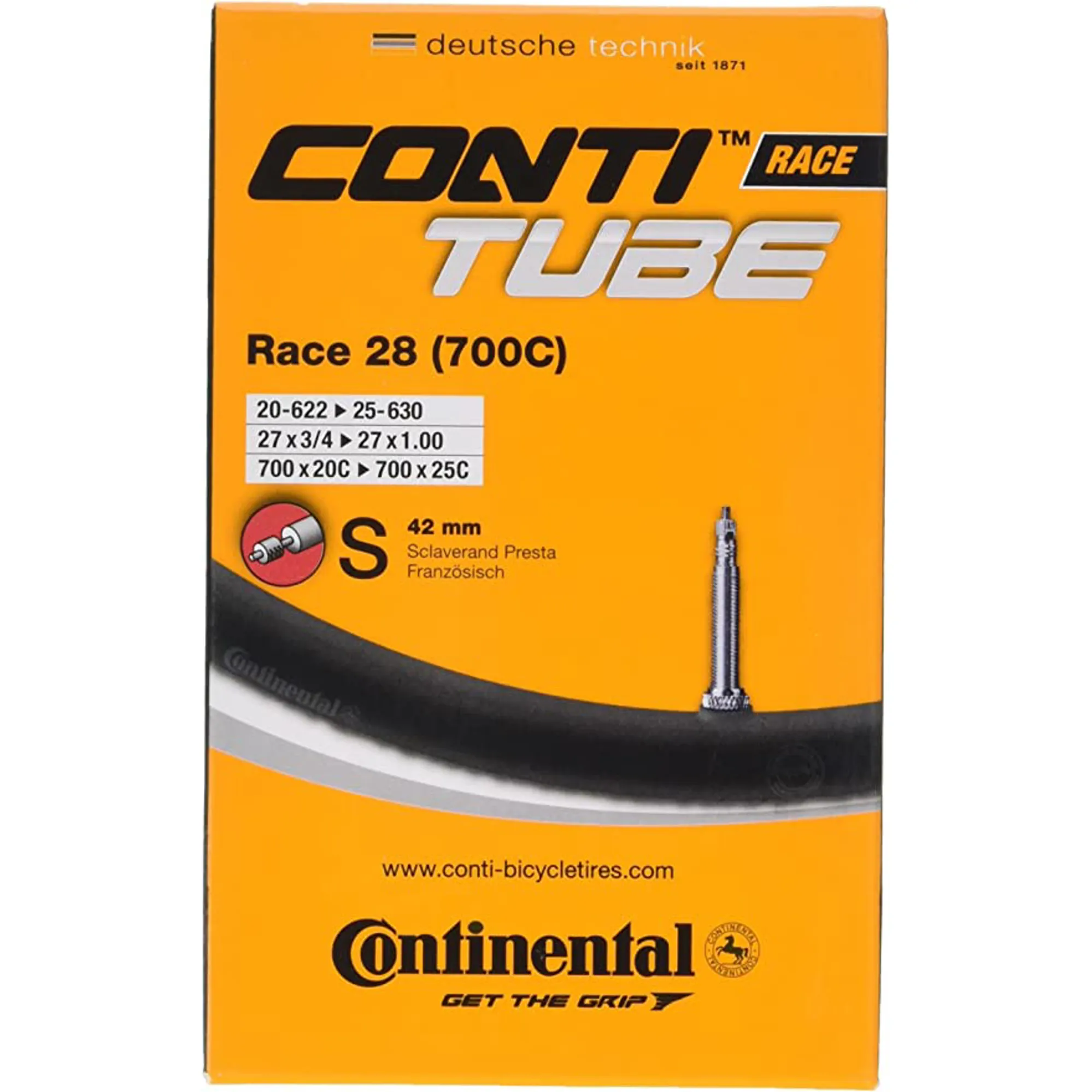Continental R28 Road Bike Inner Tube 700 x 25c Presta