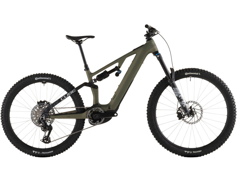 Balfes Bikes Cube Ams Hybrid one77 c:62 Tm 600x Electric Full Suspension Mountain Bike 2026 in Reedgreen/Matrix | Free postage over £30, £10 off first order, price match & 0% finance.