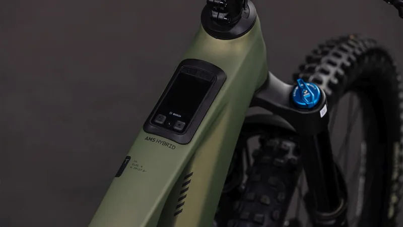 Cube Ams Hybrid one77 c:62 Tm 600x Electric Full Suspension Mountain Bike 2026 in Reedgreen/Matrix-1